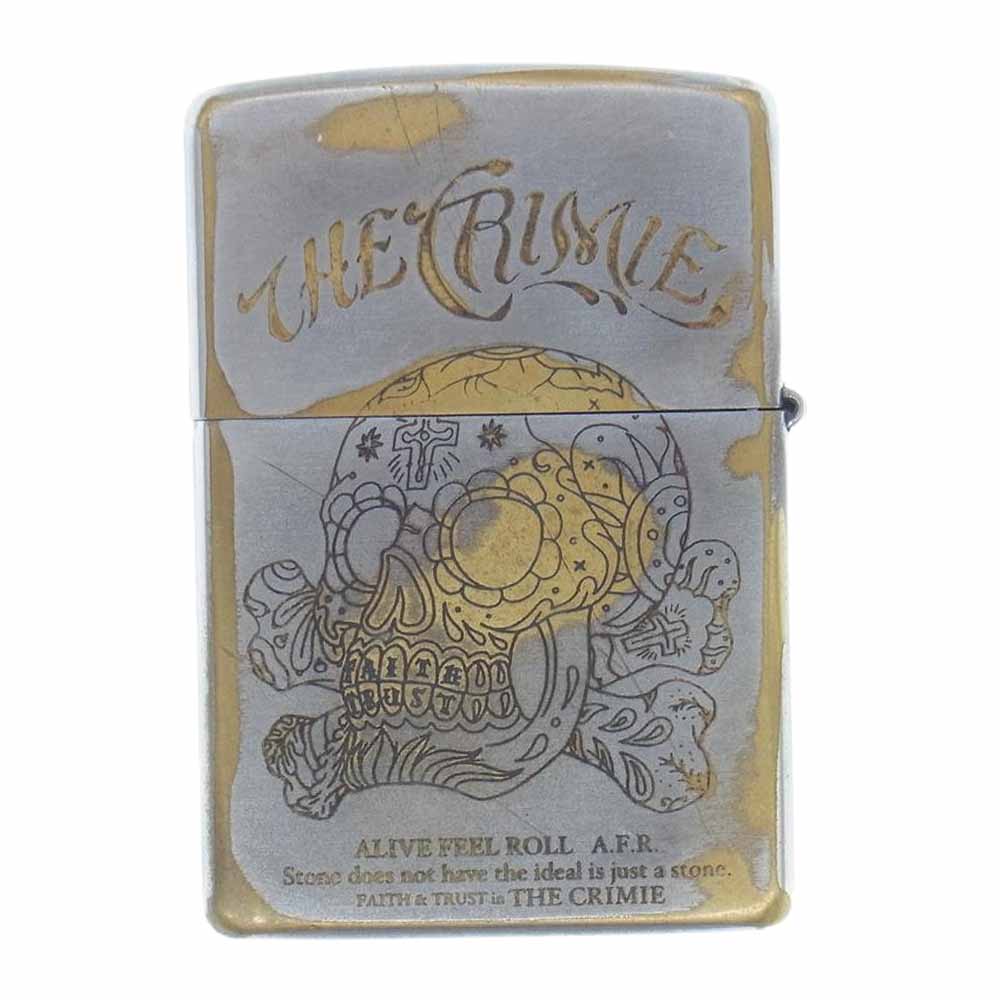CRIMIE クライミー USA製 スカル ジッポ ライター シルバー系【中古】