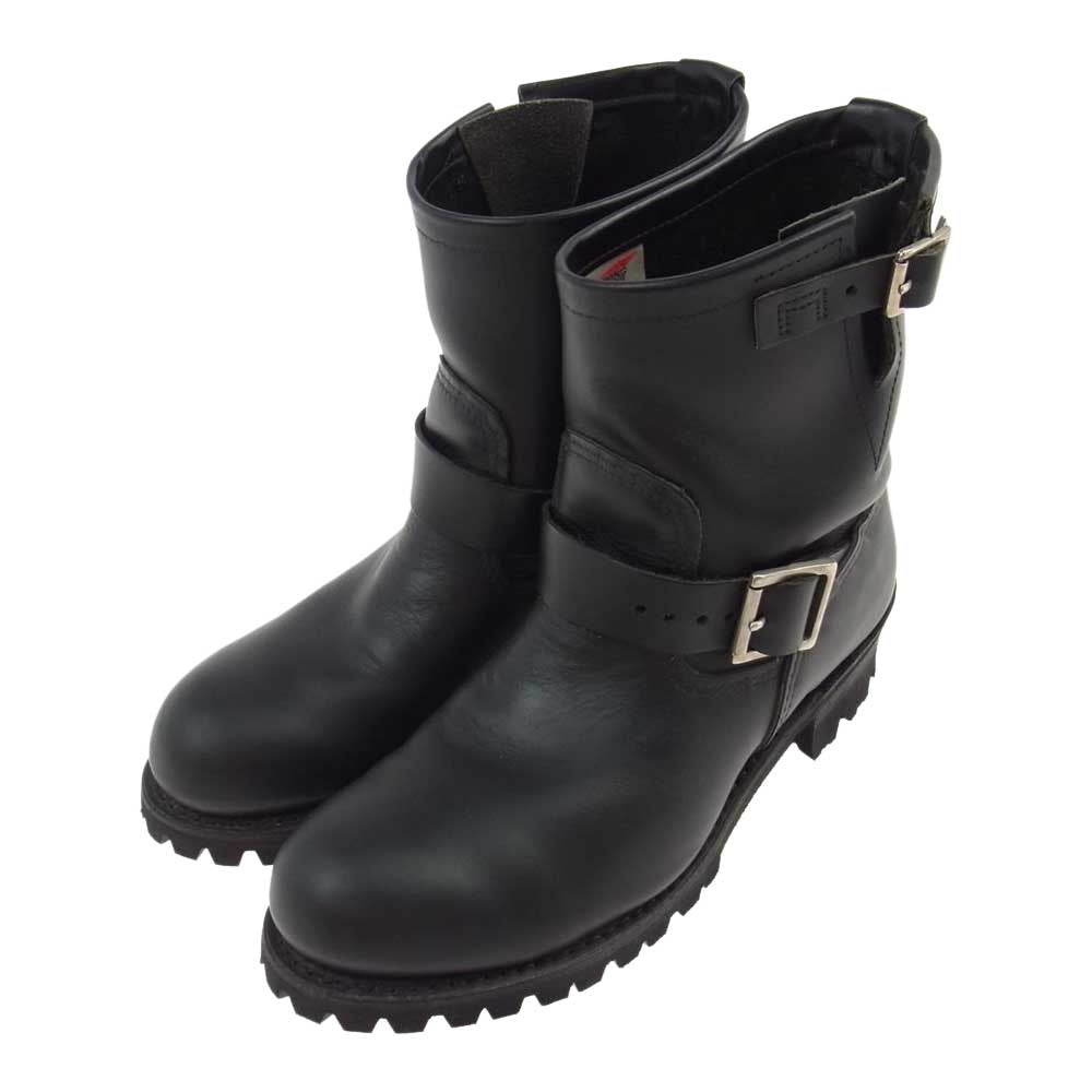 RED WING レッドウィング 2976 ショート エンジニア スチールトゥ ブーツ  ブラック系 US8.5(26.5cm)【中古】