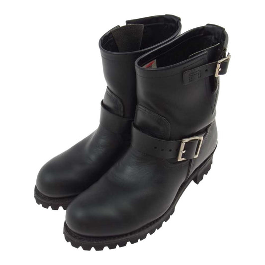 RED WING レッドウィング 2976 ショート エンジニア スチールトゥ ブーツ  ブラック系 US8.5(26.5cm)【中古】