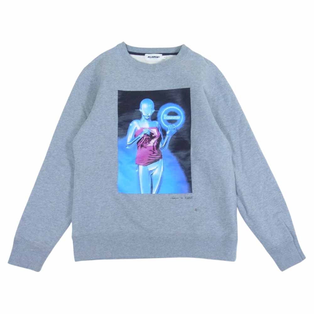 エクストララージ 16AW 1164213 SORAYAMA SEXY ROBOT CREWNECK クルーネック ウェット 空山基 グレー系 S【中古】