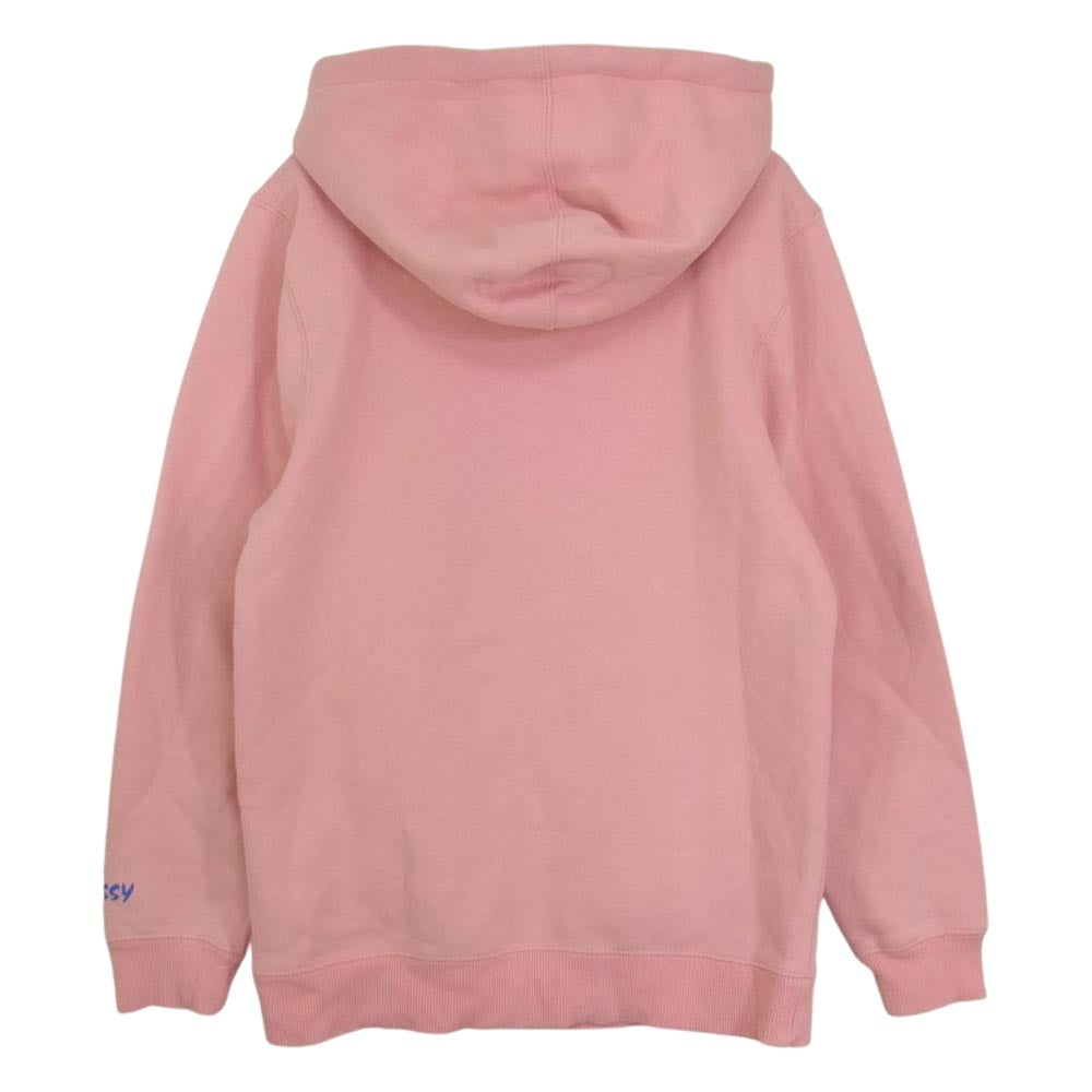 美品★STUSSY スウェットパーカー　ピンク　L