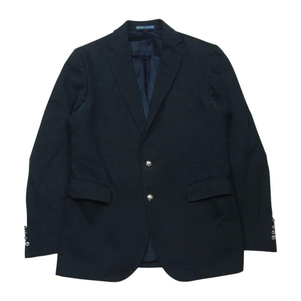 POLO RALPH LAUREN ポロ・ラルフローレン シルバーボタン テーラード ジャケット イタリア製 ダークネイビー系 S 38【中古】