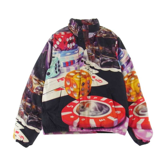 Supreme シュプリーム 18AW  Casino Down Jacket カジノ ダウン ジャケット ブラック系 S【中古】