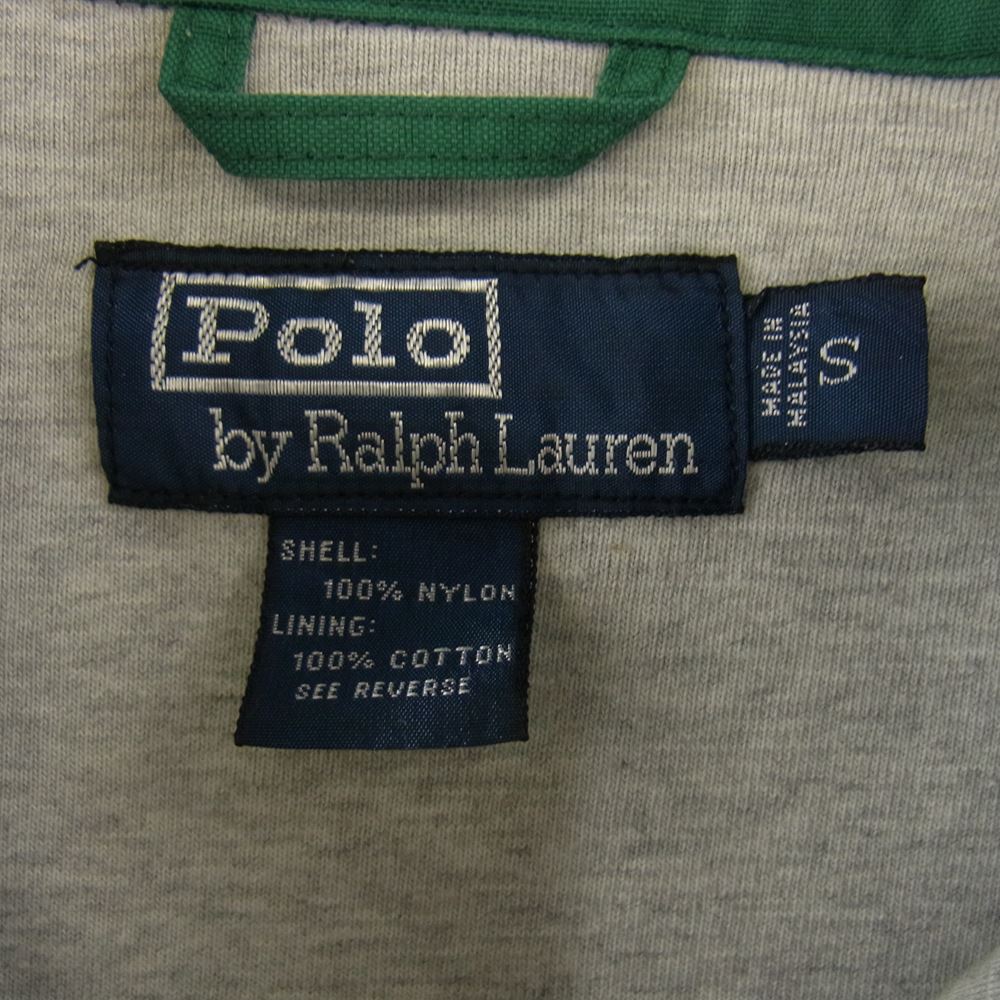 POLO RALPH LAUREN ポロ・ラルフローレン 90s ナイロン 裏地コットン コーチ ジャケット グリーン系 S【中古】