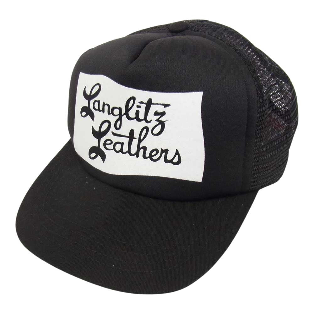 LANGLITZ LEATHERS ラングリッツレザーズ ロゴ メッシュ キャップ ブラック系【中古】