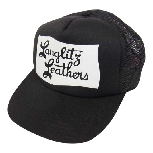 LANGLITZ LEATHERS ラングリッツレザーズ ロゴ メッシュ キャップ ブラック系【中古】