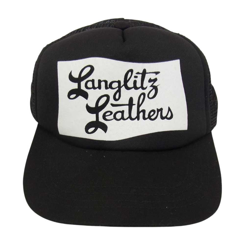 LANGLITZ LEATHERS ラングリッツレザーズ ロゴ メッシュ キャップ ブラック系【中古】