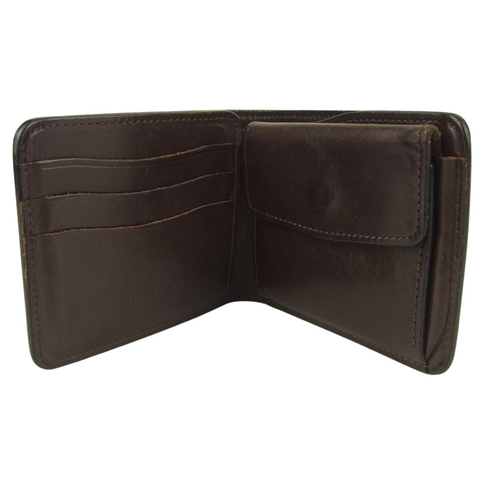 WILDSWANS ワイルドスワンズ GROUNDER グラウンダー サドルプルアップ 二つ折り 財布 ウォレット 牛革 ブラウン系【中古】