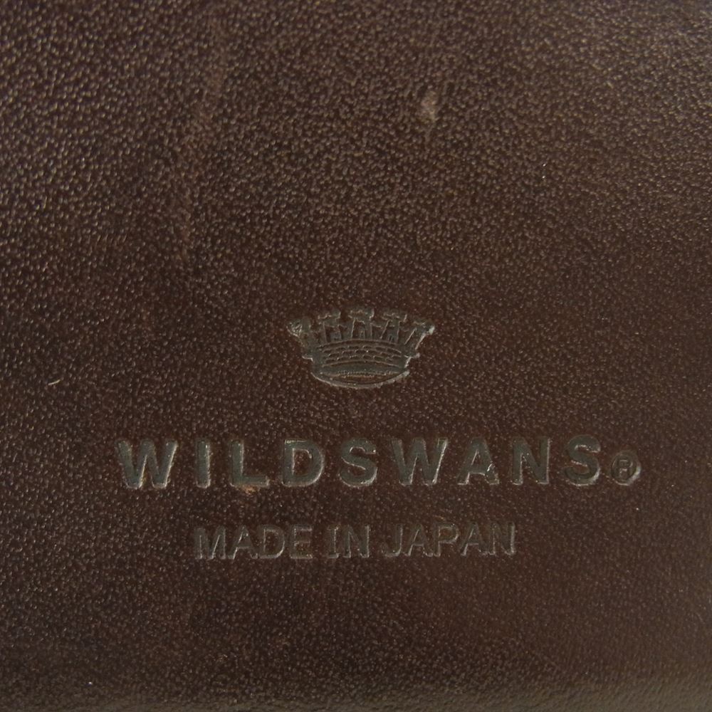 WILDSWANS ワイルドスワンズ GROUNDER グラウンダー サドルプルアップ 二つ折り 財布 ウォレット 牛革 ブラウン系【中古】