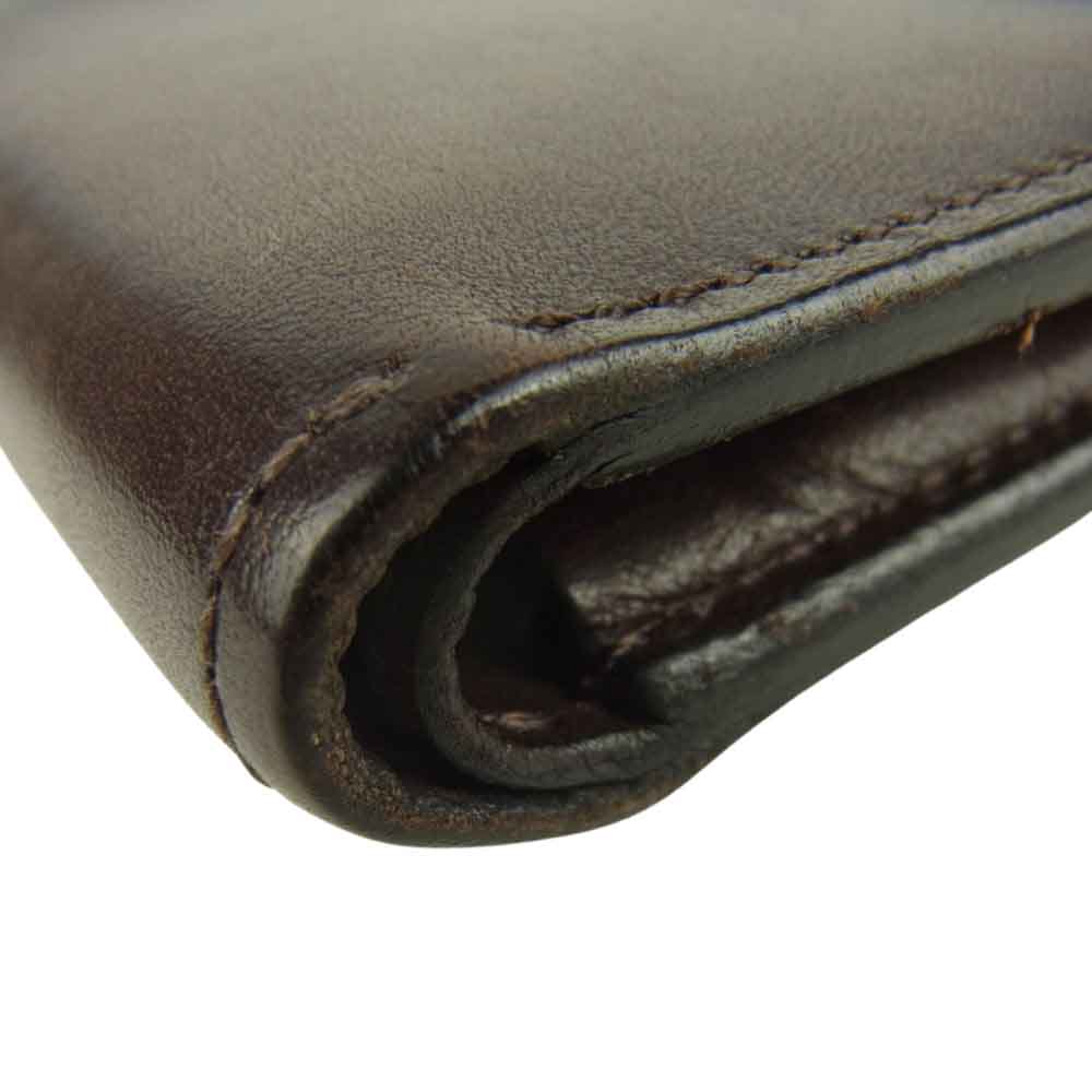 WILDSWANS ワイルドスワンズ GROUNDER グラウンダー サドルプルアップ 二つ折り 財布 ウォレット 牛革 ブラウン系【中古】