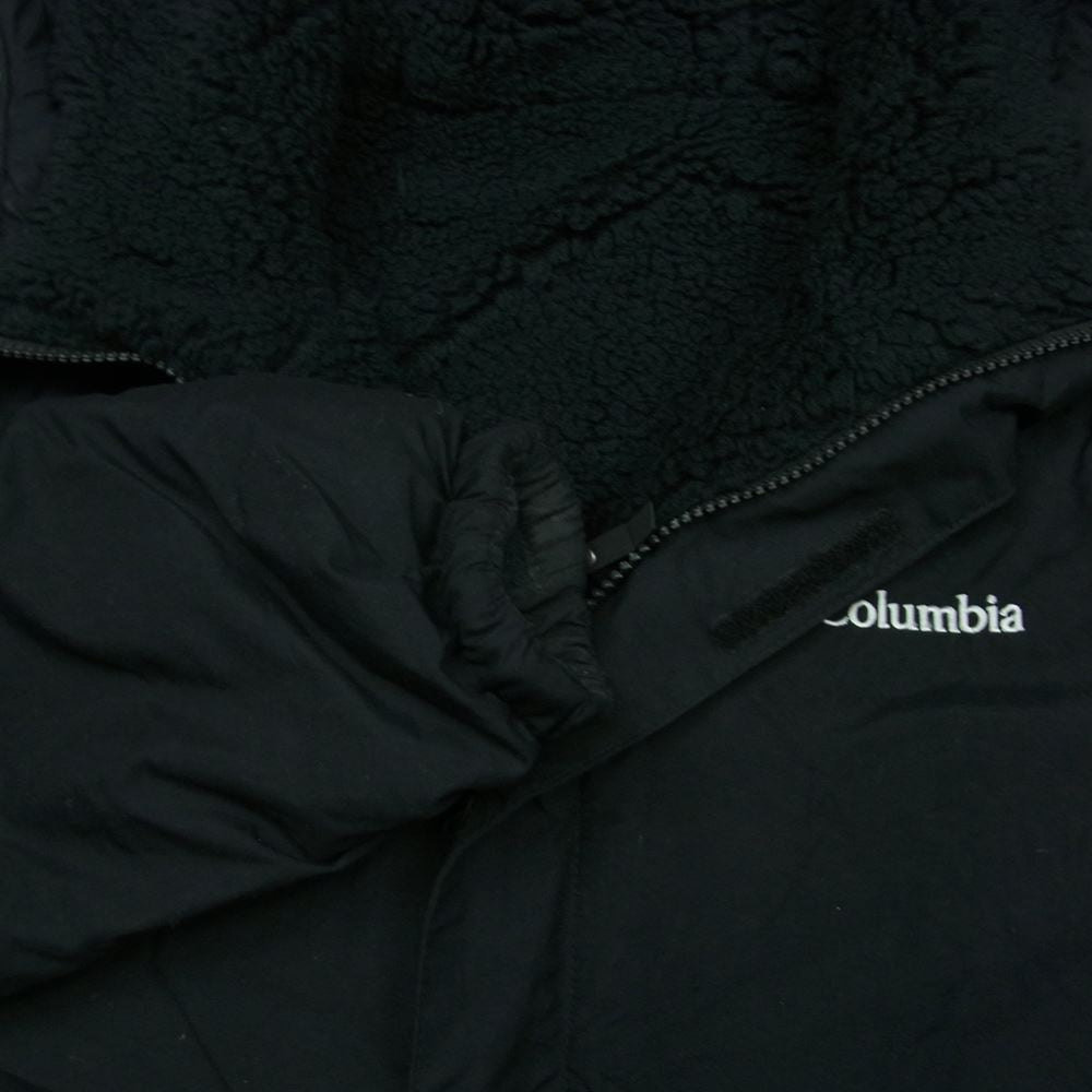 Columbia コロンビア BLUE BLUE ナイロン フリース リバーシブル ジャケット ブルーブルー ベトナム製 ブラック系 S【中古】