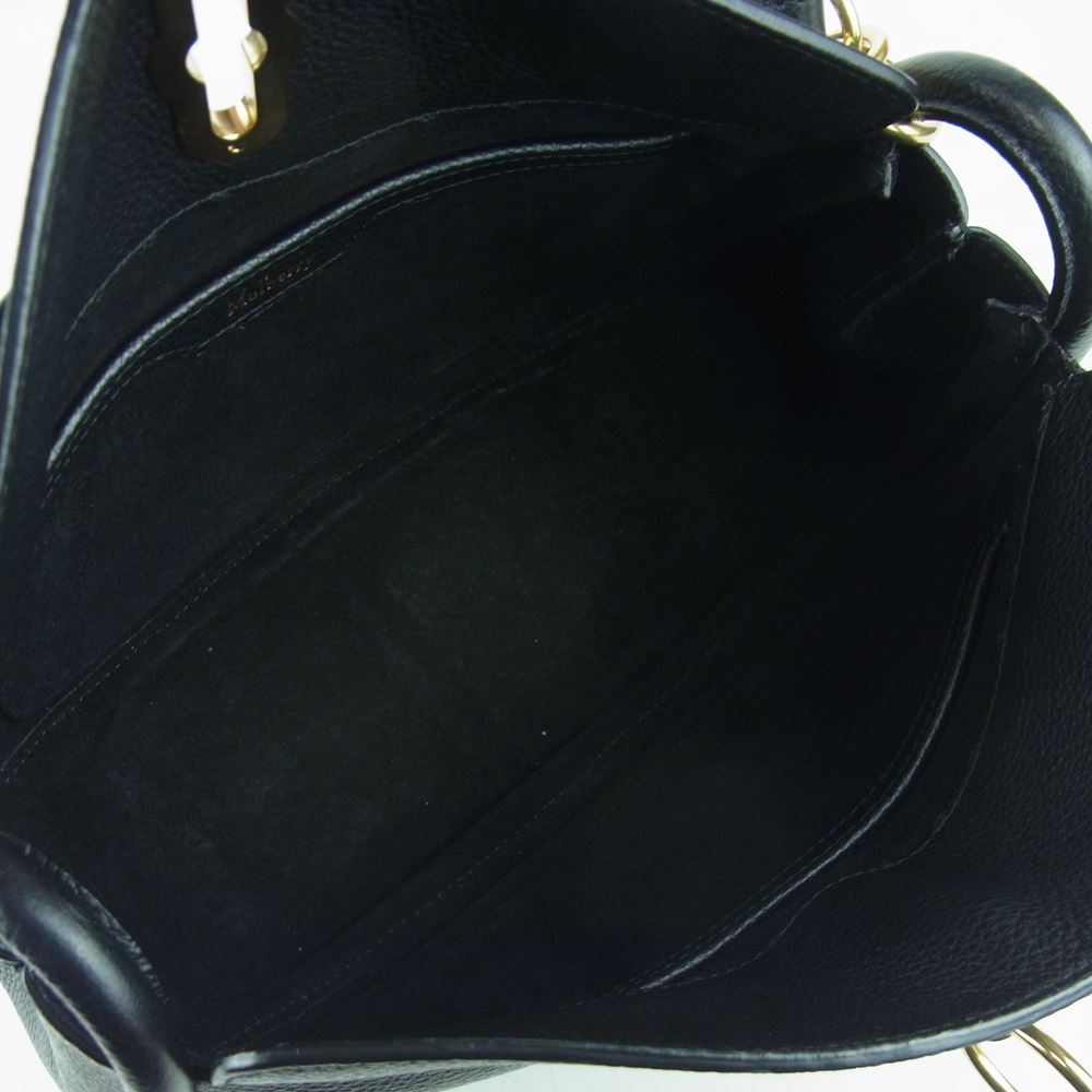 MULBERRY マルベリー HH5287 レザー チェーン ハンド ショルダー バッグ ブラック系【中古】