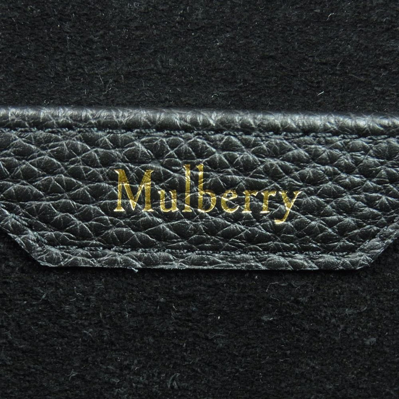 MULBERRY マルベリー HH5287 レザー チェーン ハンド ショルダー バッグ ブラック系【中古】