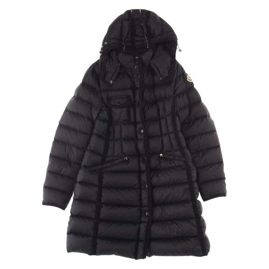 MONCLER モンクレール HERMINE エルミンヌ ナイロン ダウンコート ダウンジャケット  ブラック系 2【美品】【中古】