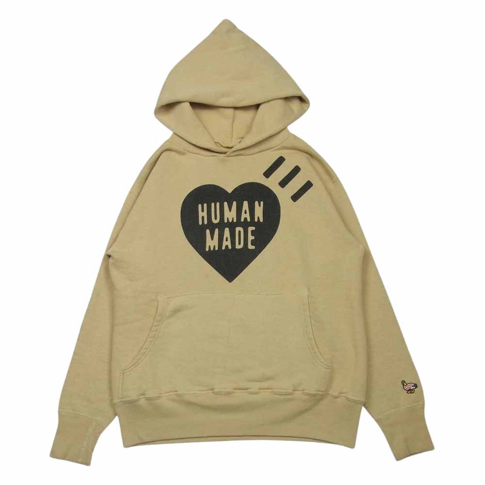 HUMAN MADE ヒューマンメイド プルオーバー スウェット パーカー コットン 日本製 ベージュ系 S【中古】