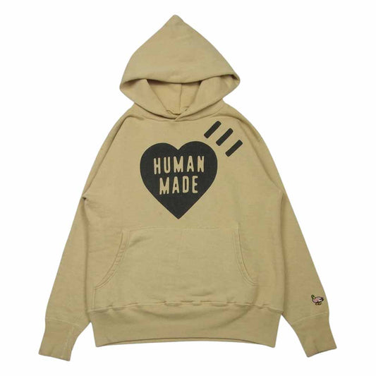 HUMAN MADE ヒューマンメイド プルオーバー スウェット パーカー コットン 日本製 ベージュ系 S【中古】