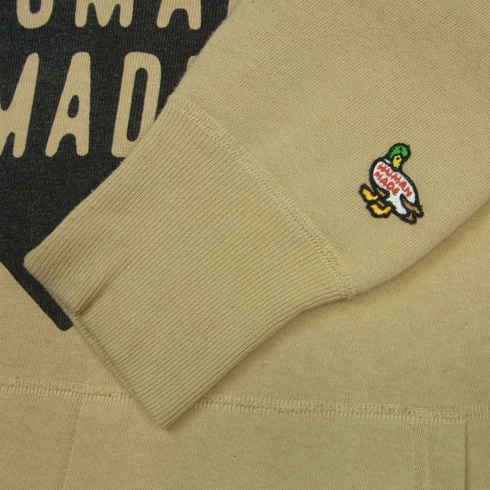 HUMAN MADE ヒューマンメイド プルオーバー スウェット パーカー コットン 日本製 ベージュ系 S【中古】