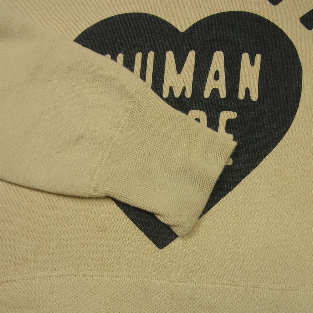 HUMAN MADE ヒューマンメイド プルオーバー スウェット パーカー コットン 日本製 ベージュ系 S【中古】