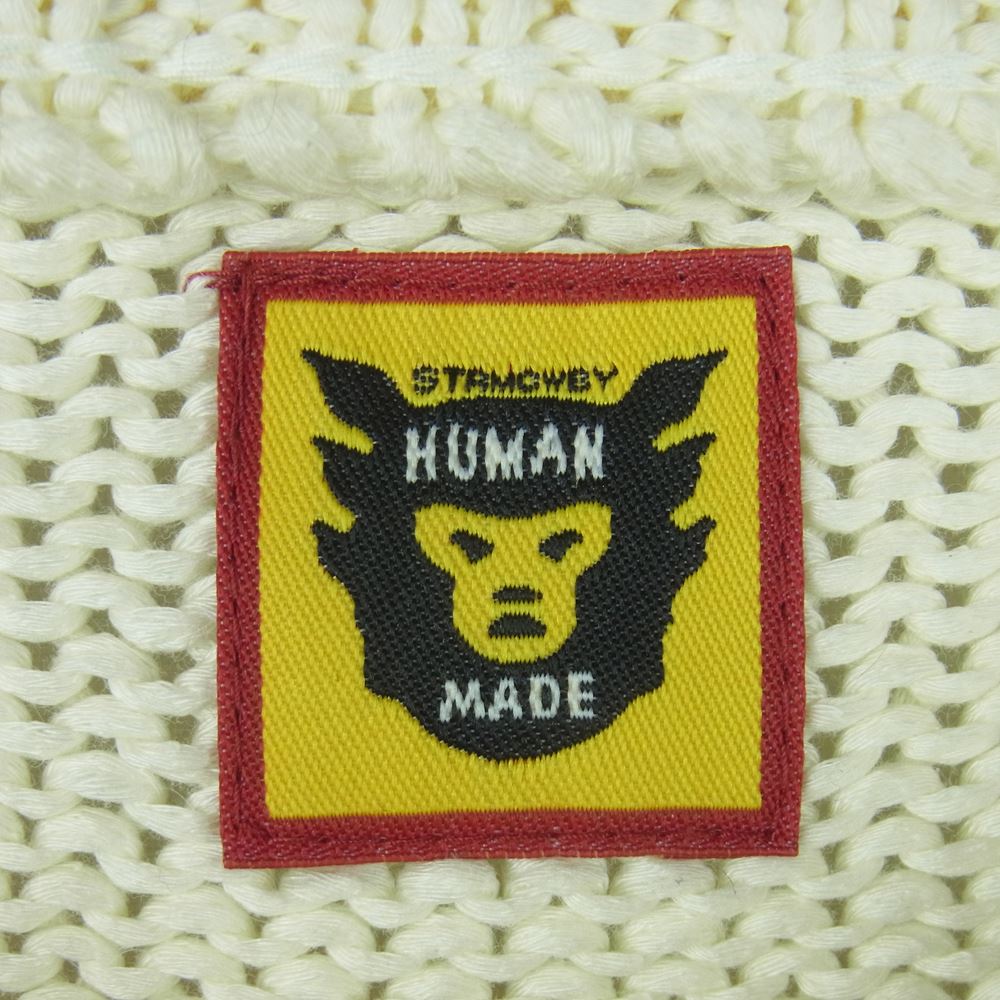 HUMAN MADE ヒューマンメイド 22SS COTTON KNIT SWEATSHIRT ニット セーター クリーム系 S【極上美品】【中古】