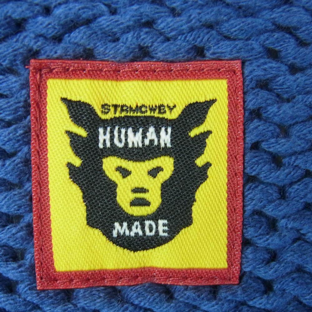 HUMAN MADE ヒューマンメイド 22AW RABBIT RAGLAN KNIT SWEATER ニット セーター 中国製 ブルー系 S【極上美品】【中古】
