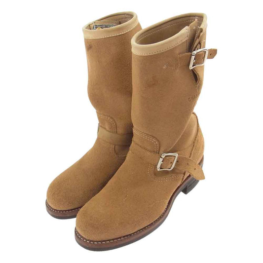 Chippewa チペワ 91071 ENGINEER BOOTS SAND SUEDE サンド スエード エンジニア ブーツ ベージュ系 8E【中古】