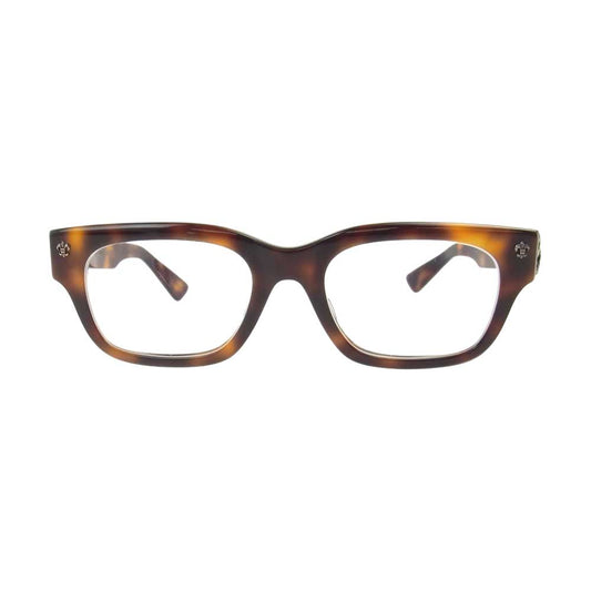 CHROME HEARTS クロムハーツ（原本無） 52□20-148  購入店スタンプ付冊子付 BANGADANG II-A サイドBSフレア セルフレーム 眼鏡 ※度入り ダークブラウン系 ブラウン系【中古】