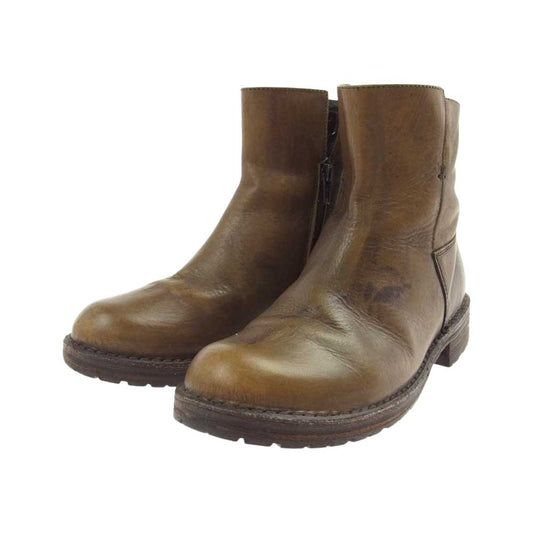 BOEMOS ボエモス ショート レザー ブーツ ブラウン系 39【中古】