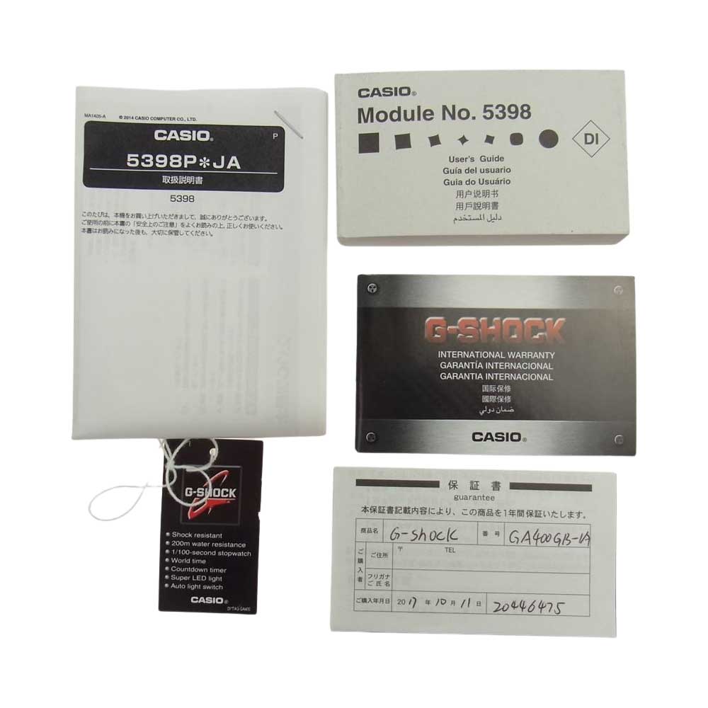 G-SHOCK ジーショック GA-400GB-1AJF デジアナ 腕時計 ウォッチ ブラック系【中古】