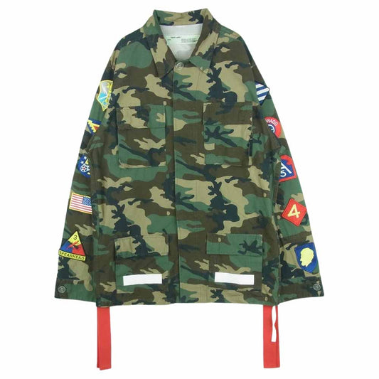 OFF-WHITE オフホワイト 17AW Archive Field Jacket アーカイブ フィールド カモフラ ミリタリー ジャケット カーキ系 グリーン系 ブラウン系 M【中古】