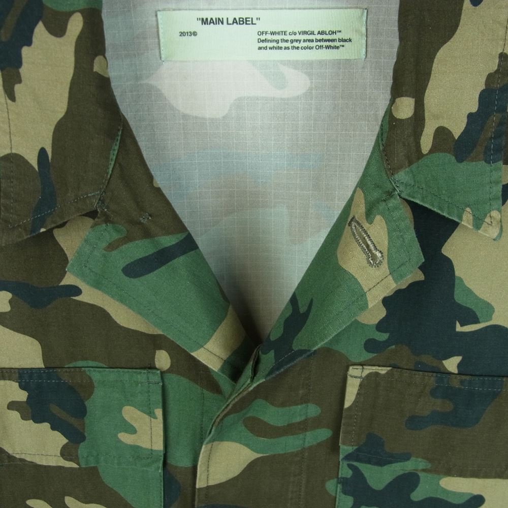 OFF-WHITE オフホワイト 17AW Archive Field Jacket アーカイブ フィールド カモフラ ミリタリー ジャケット カーキ系 グリーン系 ブラウン系 M【中古】