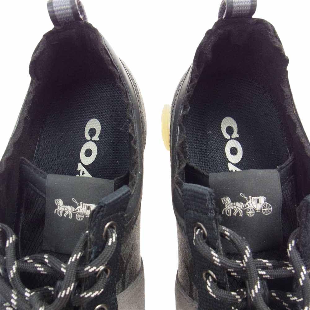 COACH コーチ G4940 シグネチャー ローカット スニーカー グレー系 43【中古】