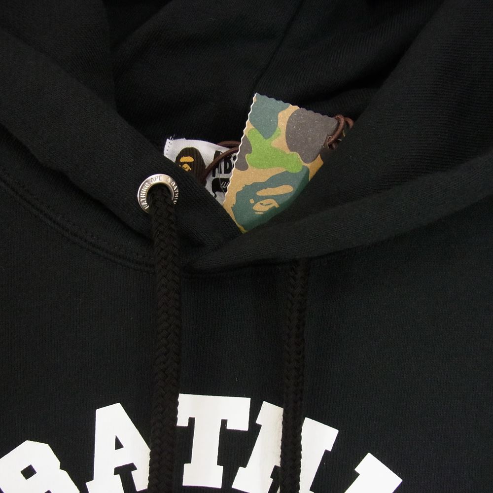 A BATHING APE アベイシングエイプ Color Camo College Pullover Hoodie プリント パーカー ブラック系 L【美品】【中古】