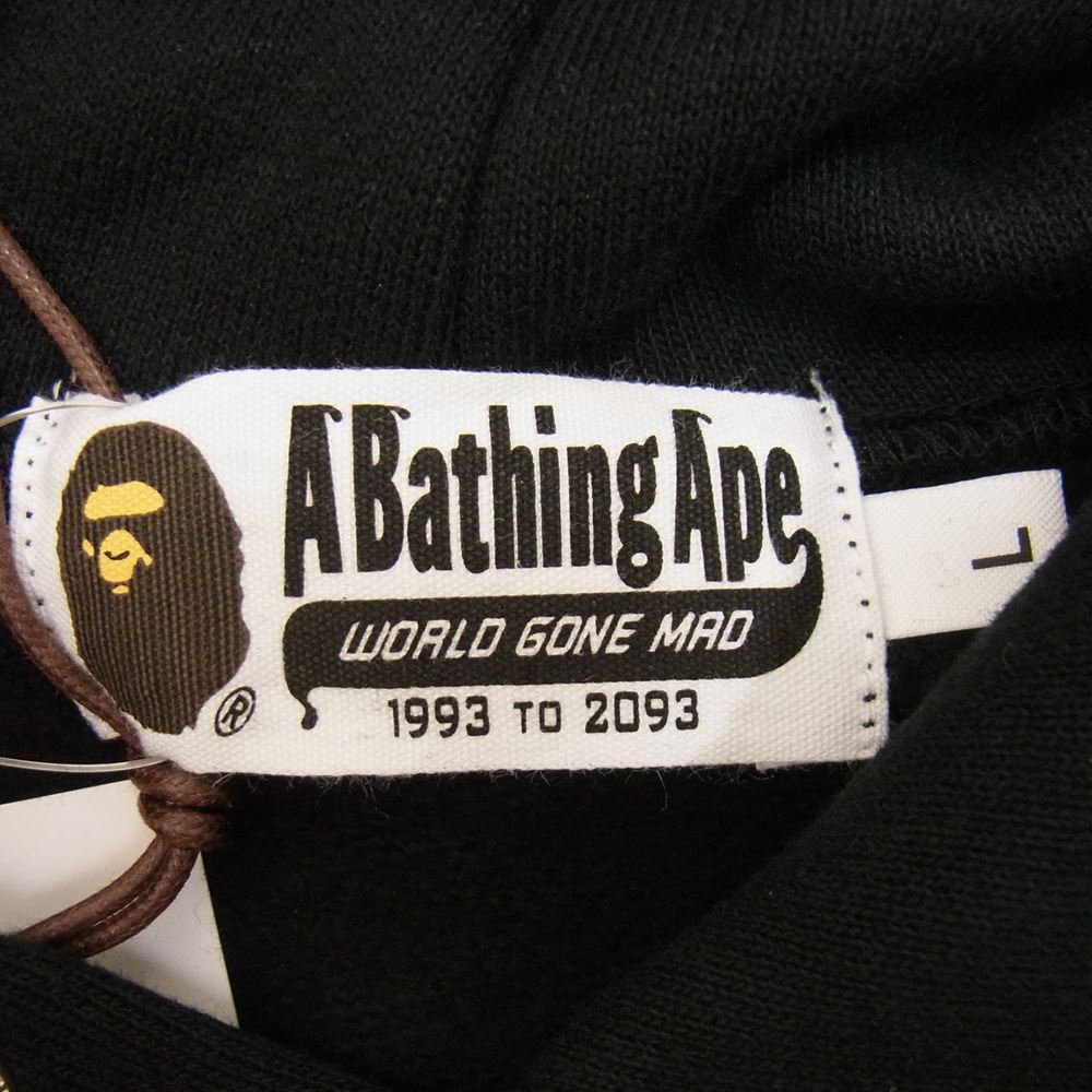 A BATHING APE アベイシングエイプ Color Camo College Pullover Hoodie プリント パーカー ブラック系 L【美品】【中古】