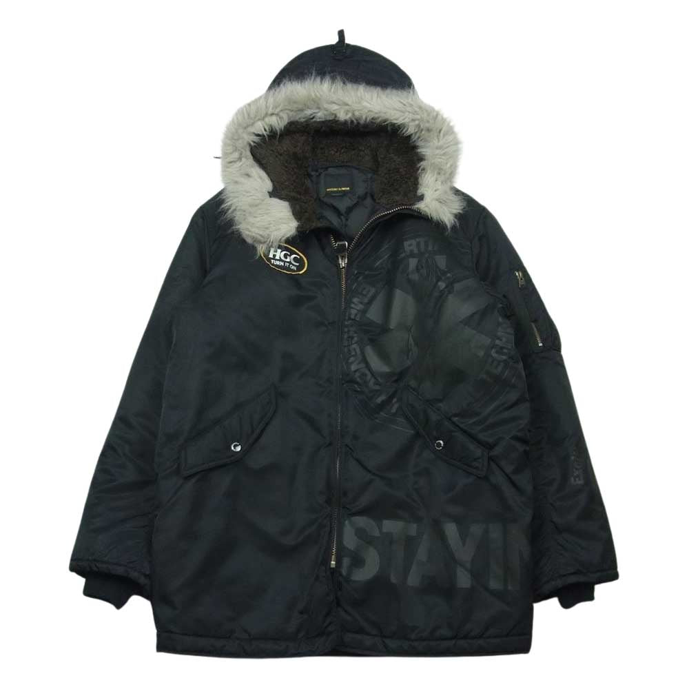HYSTERIC GLAMOUR ヒステリックグラマー 02203AC05 HYSTERIC CIRCLE ヒステリック サークル プリマロフト N-3B フライト ジャケット ブラック系 M【中古】