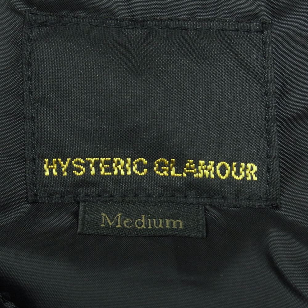 HYSTERIC GLAMOUR ヒステリックグラマー 02203AC05 HYSTERIC CIRCLE ヒステリック サークル プリマロフト N-3B フライト ジャケット ブラック系 M【中古】
