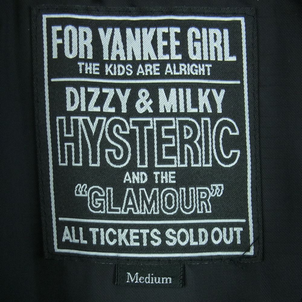 HYSTERIC GLAMOUR ヒステリックグラマー 02213LB01 カウレザー スタッズ ブルゾン レザー ジャケット ブラック系 M【美品】【中古】