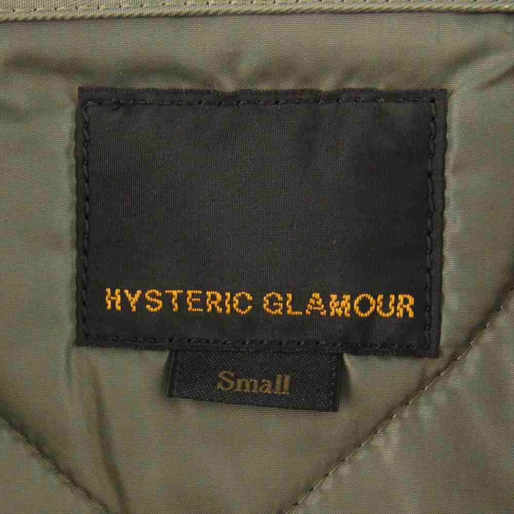 HYSTERIC GLAMOUR ヒステリックグラマー 02193AC02 プリマロフトエアフォース ロゴスクラッチ N-3B フライトジャケット グリーン系 S【美品】【中古】