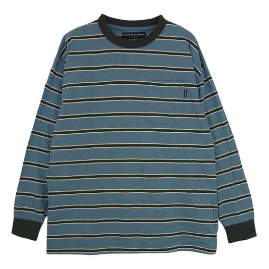 ディアスポラ スケートボード POCKET STRIPE L/S ボーダー ロンT 長袖 Tシャツ ブルー系 M【中古】
