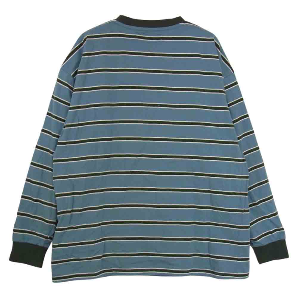 ディアスポラ スケートボード POCKET STRIPE L/S ボーダー ロンT 長袖 Tシャツ ブルー系 M【中古】