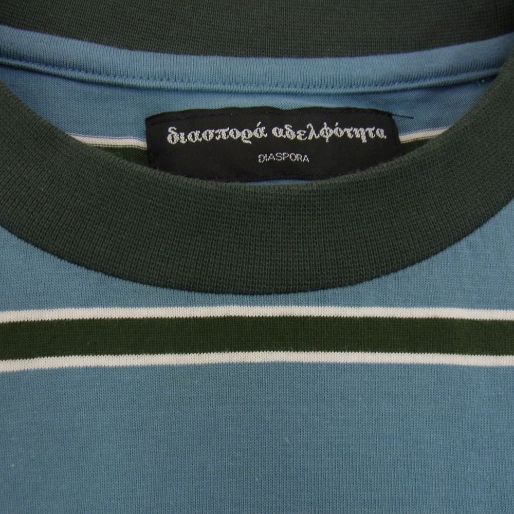 ディアスポラ スケートボード POCKET STRIPE L/S ボーダー ロンT 長袖 Tシャツ ブルー系 M【中古】