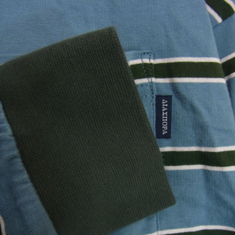 ディアスポラ スケートボード POCKET STRIPE L/S ボーダー ロンT 長袖 Tシャツ ブルー系 M【中古】