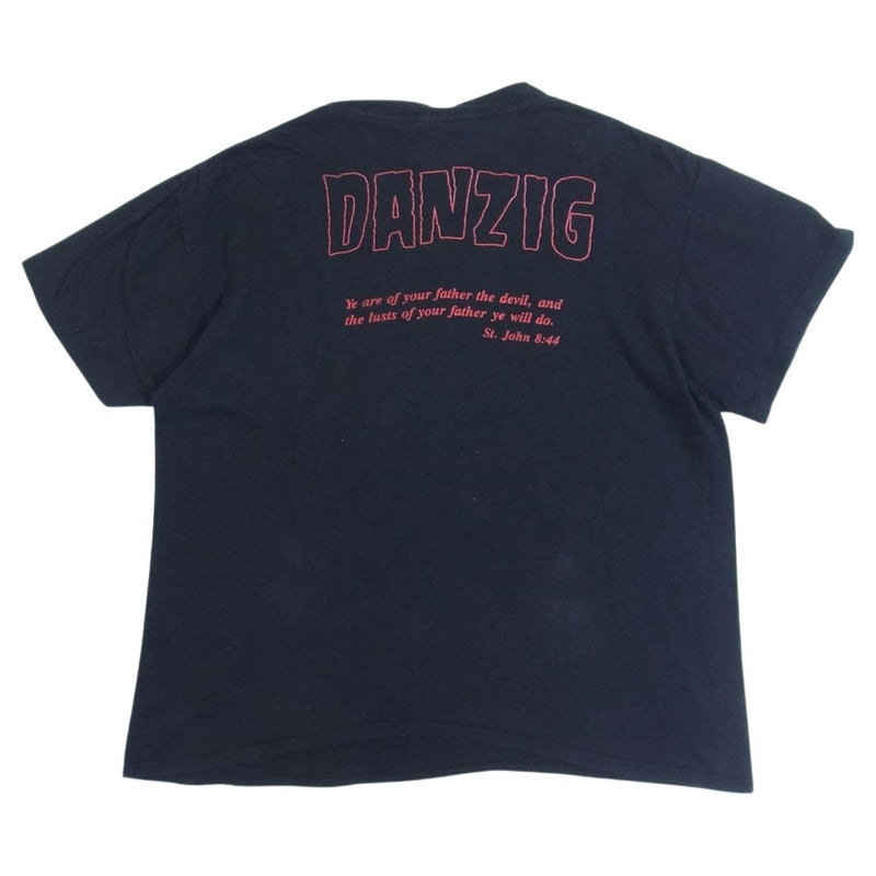 90s BROCKUM USA製 DANZIG ダンジグ バンド Tシャツ バンT ブラック系 L【中古】