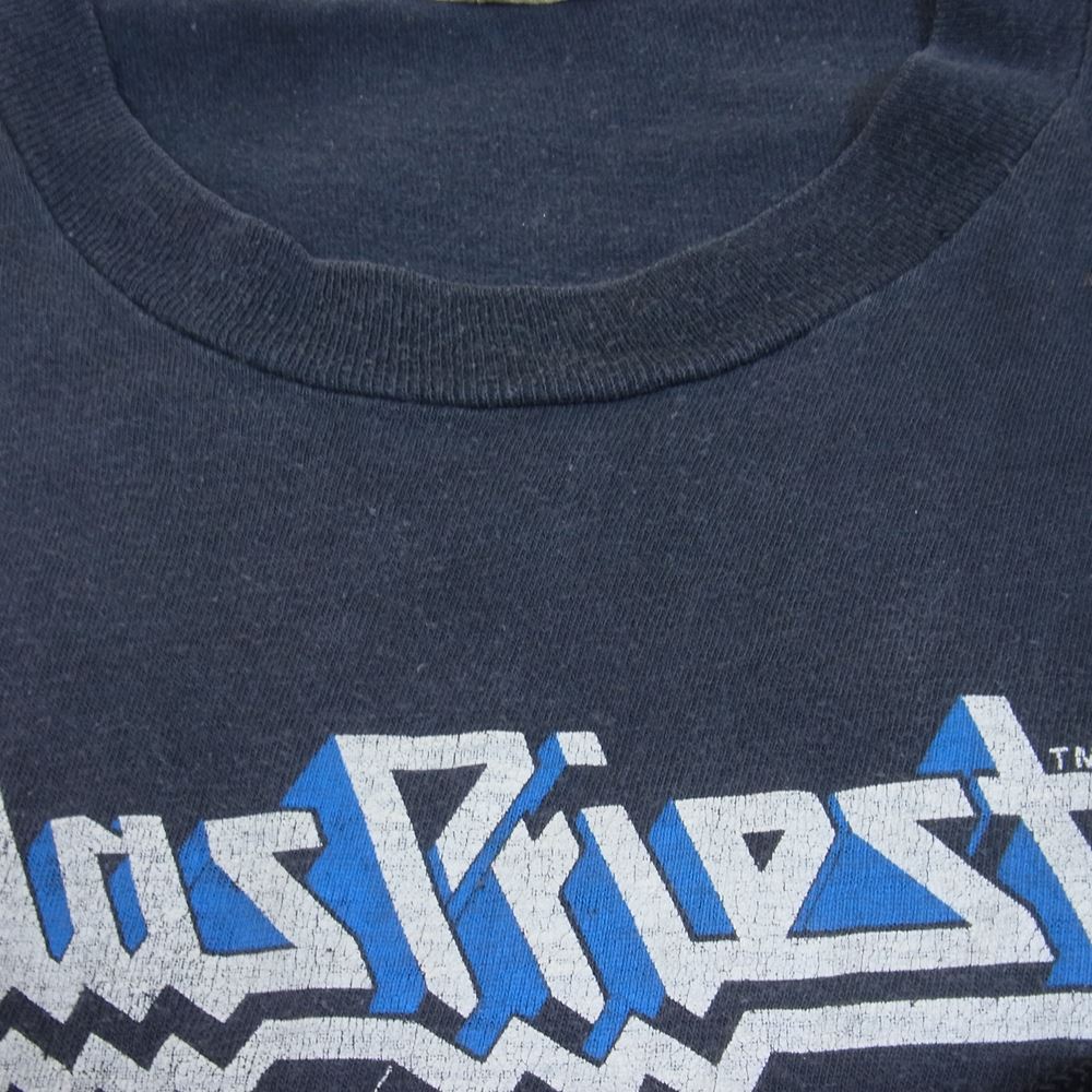 80s SCREEN STARS JudasPriest SCREAMING FOR VENGEANCE TOUR '83 ビンテージ ジューダスプリースト  バンド Tシャツ バンT 袖裾 シングルステッチ ネイビー系 M【中古】