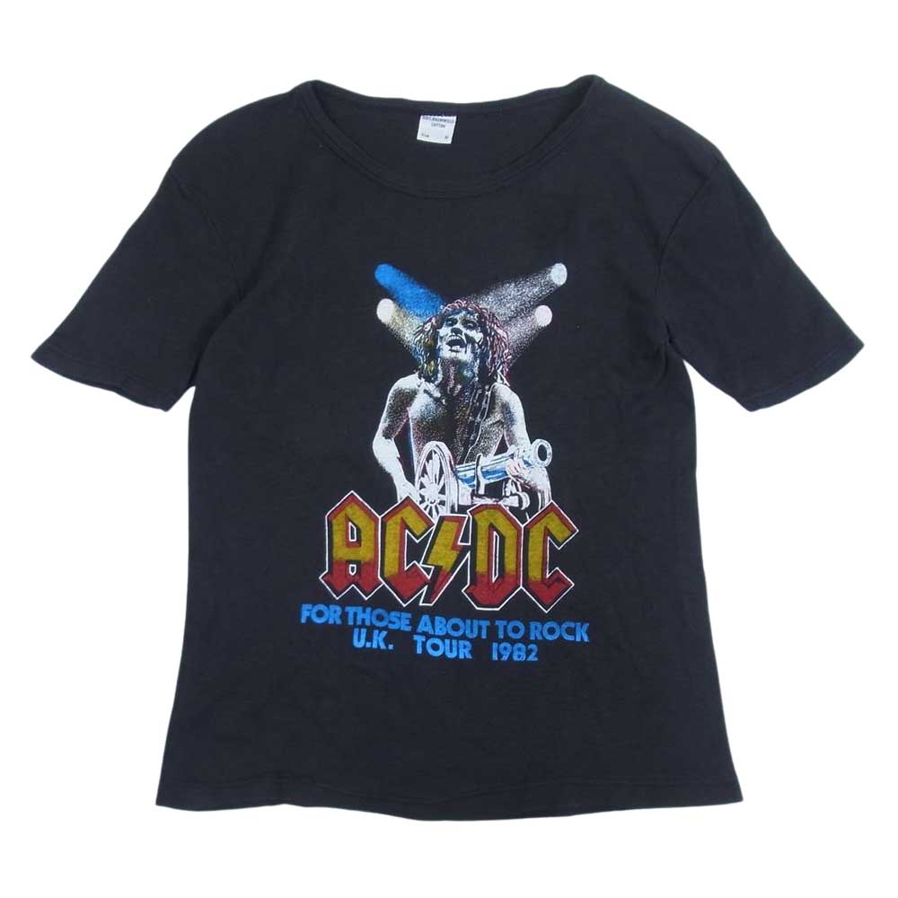 80s AC/DC 1982 EUROPE TOUR FOR THOSE ABOUT TO ROCK ACDC トルコ製 バンド Tシャツ バンT ブラック系 M【中古】