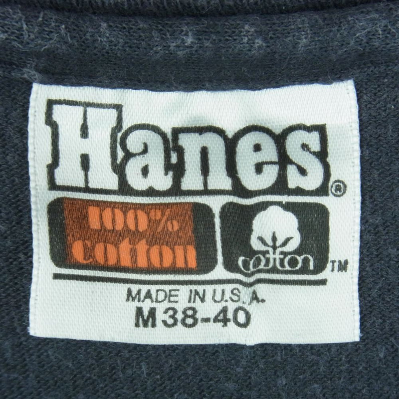 80s Hanes DEF LEPPARD HANES Tour1981 ビンテージ デフレパード バンド Tシャツ 半袖 バンT 袖裾シングルステッチ グレー系 M 38 - 40【中古】