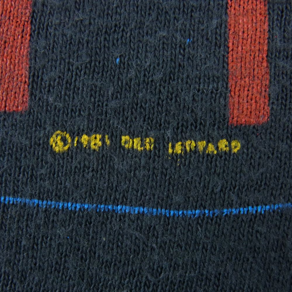 80s Hanes DEF LEPPARD HANES Tour1981 ビンテージ デフレパード バンド Tシャツ 半袖 バンT 袖裾シングルステッチ グレー系 M 38 - 40【中古】