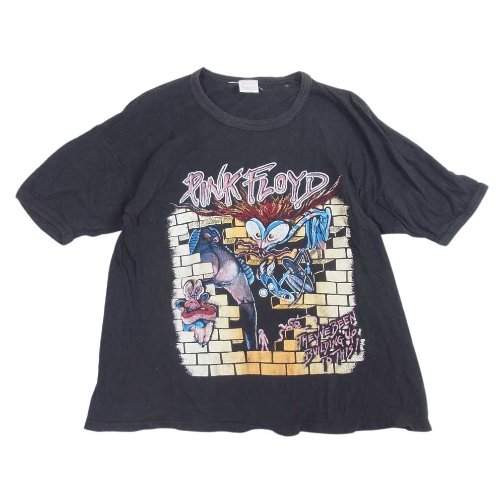 80s fantasy MADE IN PAKISTAN PINK FLOYD ビンテージ ピンクフロイド パキ綿 バンド Tシャツ バンT  ブラック系 XL【中古】