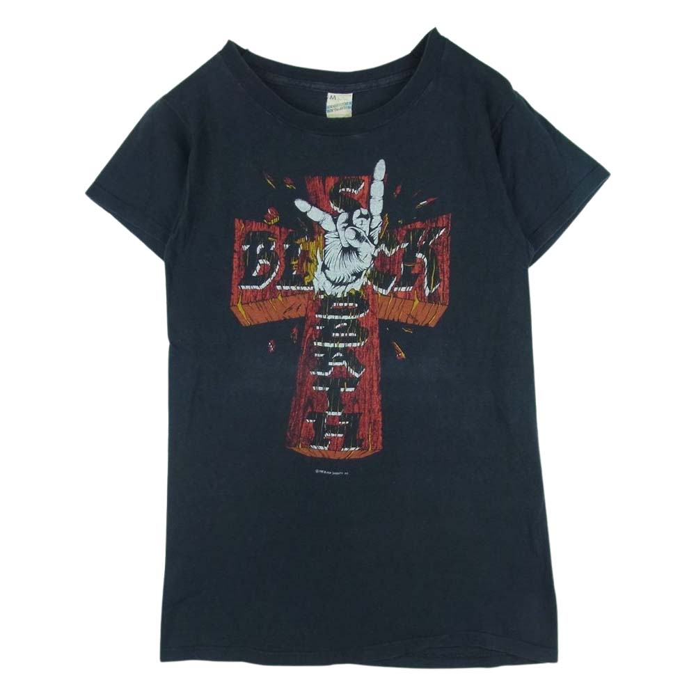 80s SCREEN STARS BLACK SABBATH 1981 MOB RULES TOUR ビンテージ ブラックサバス バンド Tシャツ 半袖 バンT ダークグレー系 M【中古】
