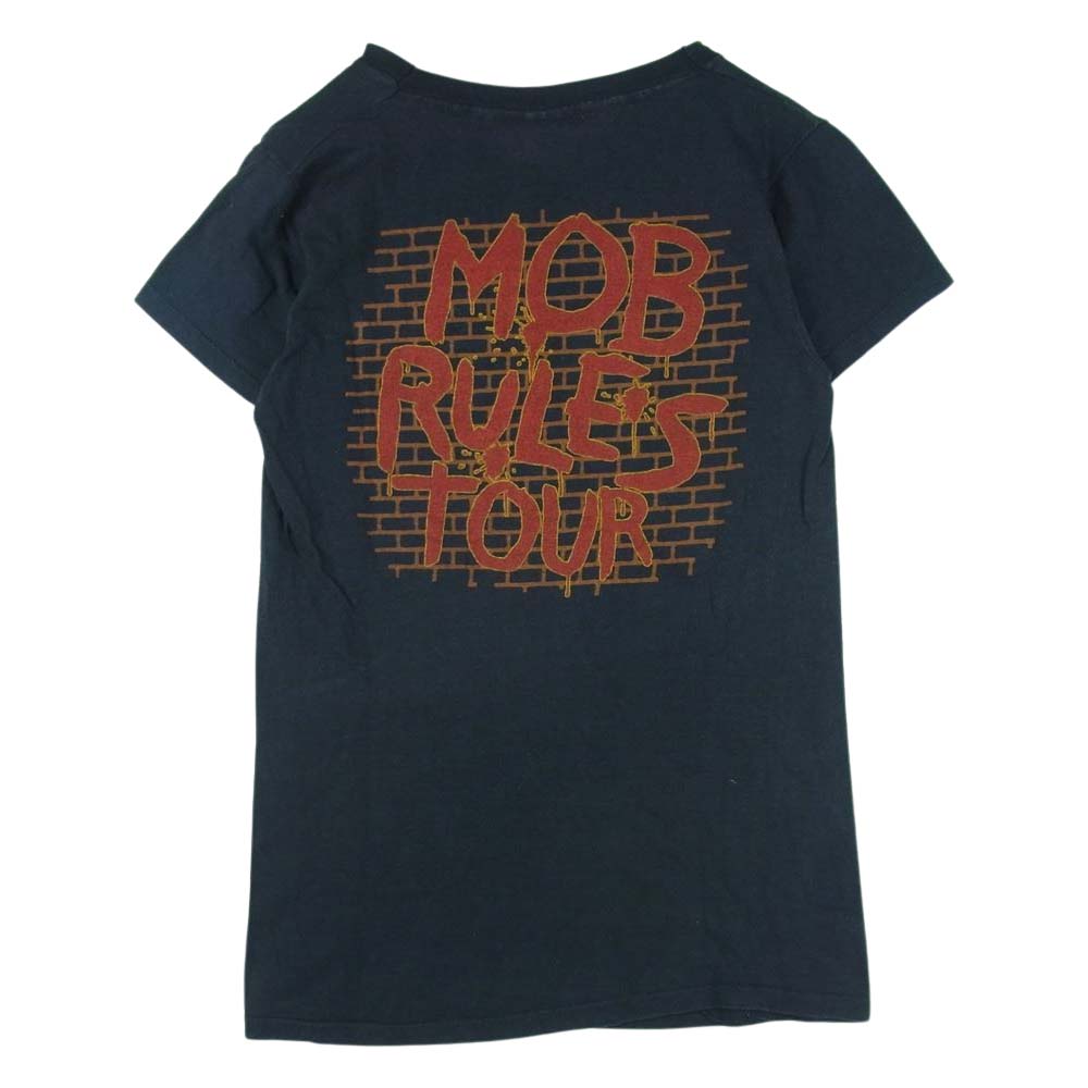 80s SCREEN STARS BLACK SABBATH 1981 MOB RULES TOUR ビンテージ ブラックサバス バンド Tシャツ 半袖 バンT ダークグレー系 M【中古】