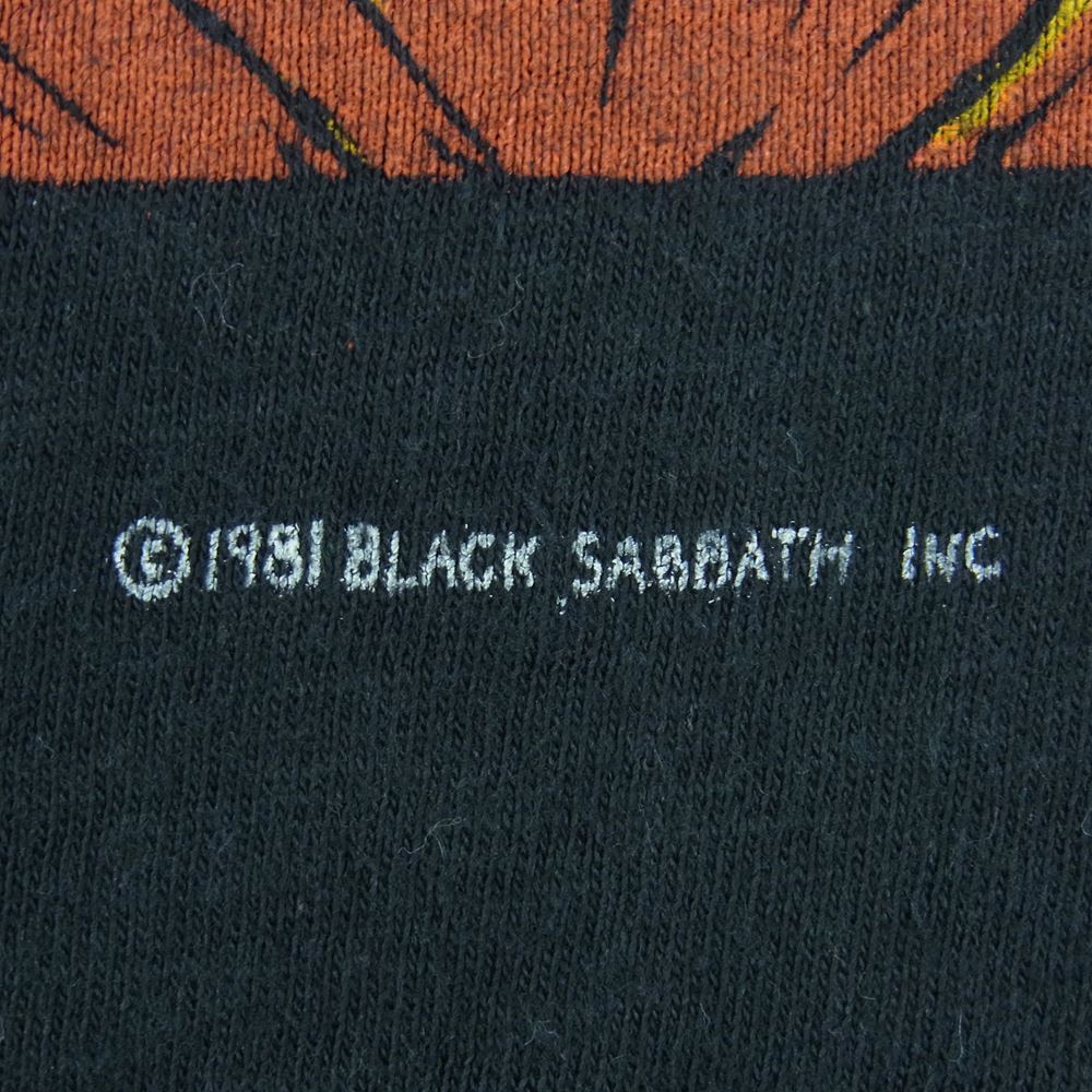 80s SCREEN STARS BLACK SABBATH 1981 MOB RULES TOUR ビンテージ ブラックサバス バンド Tシャツ 半袖 バンT ダークグレー系 M【中古】